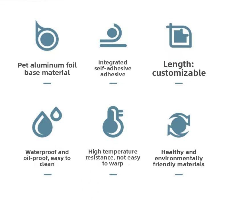 Thickened Aluminum Foil Sticker Kitchen Oil-proof Mold-proof Waterproof Moisture-proof Cabinet Mat Drawer Liner Self-adhesive Extra Thick for Kitchen Use