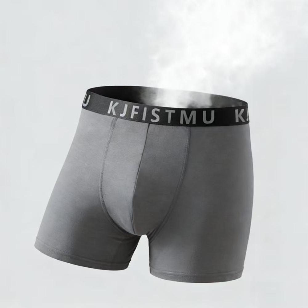 KJFISTMU Men's 12-Pack Boxer Briefs Set, Solid Color Simple Style, Stretchy Sports Underwear, Moisture-Wicking Men's Boxer Briefs with Covered Waistband