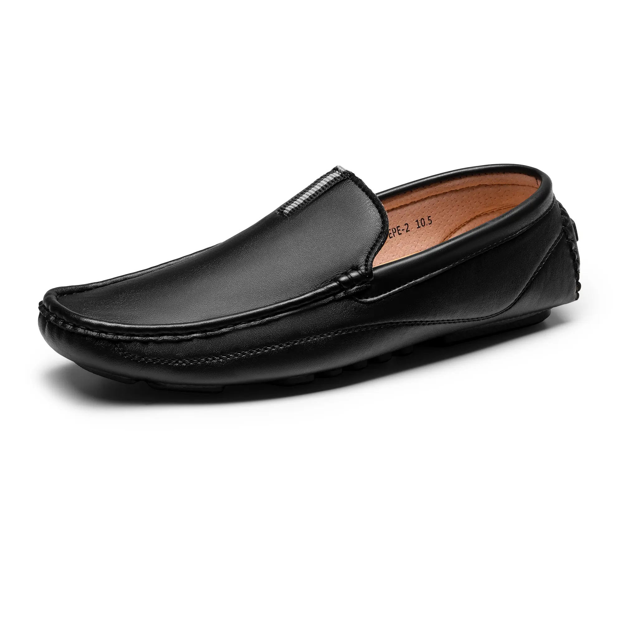 【BRUNO MARC Anniversary】 Men's Soft Leather Driving Loafers, Elegant Moc Toe Slip-On Walking Shoes for Business Casual Office, Office Shoes, Flat, Footwear, Old Money Loafers, Easy Walk Loafers tiktokshopbacktoschool