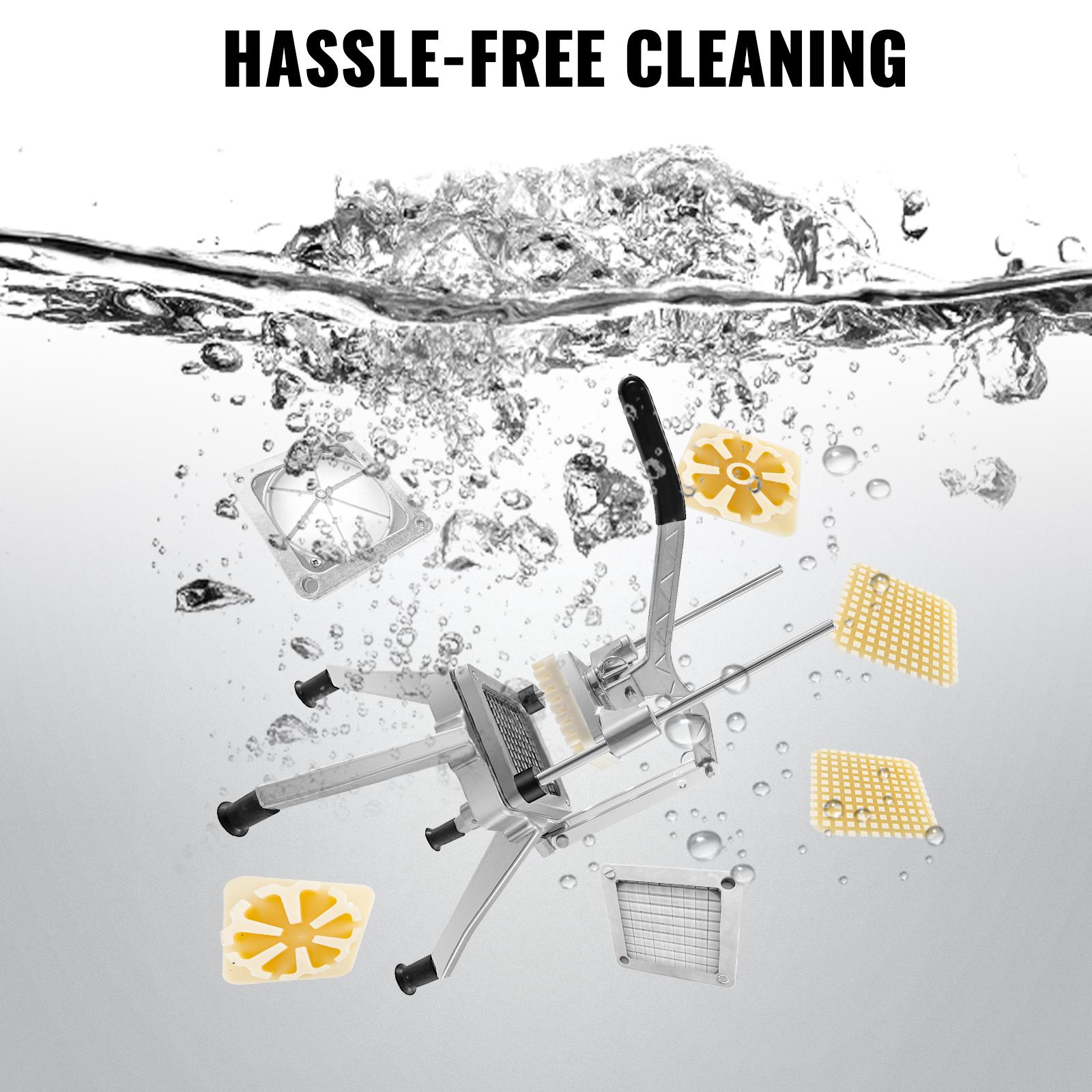 VEVOR Commercial Chopper with 4 Replacement Blades Commercial Vegetable Chopper Stainless Steel French Fry Cutter Potato Dicer&Slicer Commercial Vegetable Fruit Chopper for Restaurants & Home Kitchen，food chopper