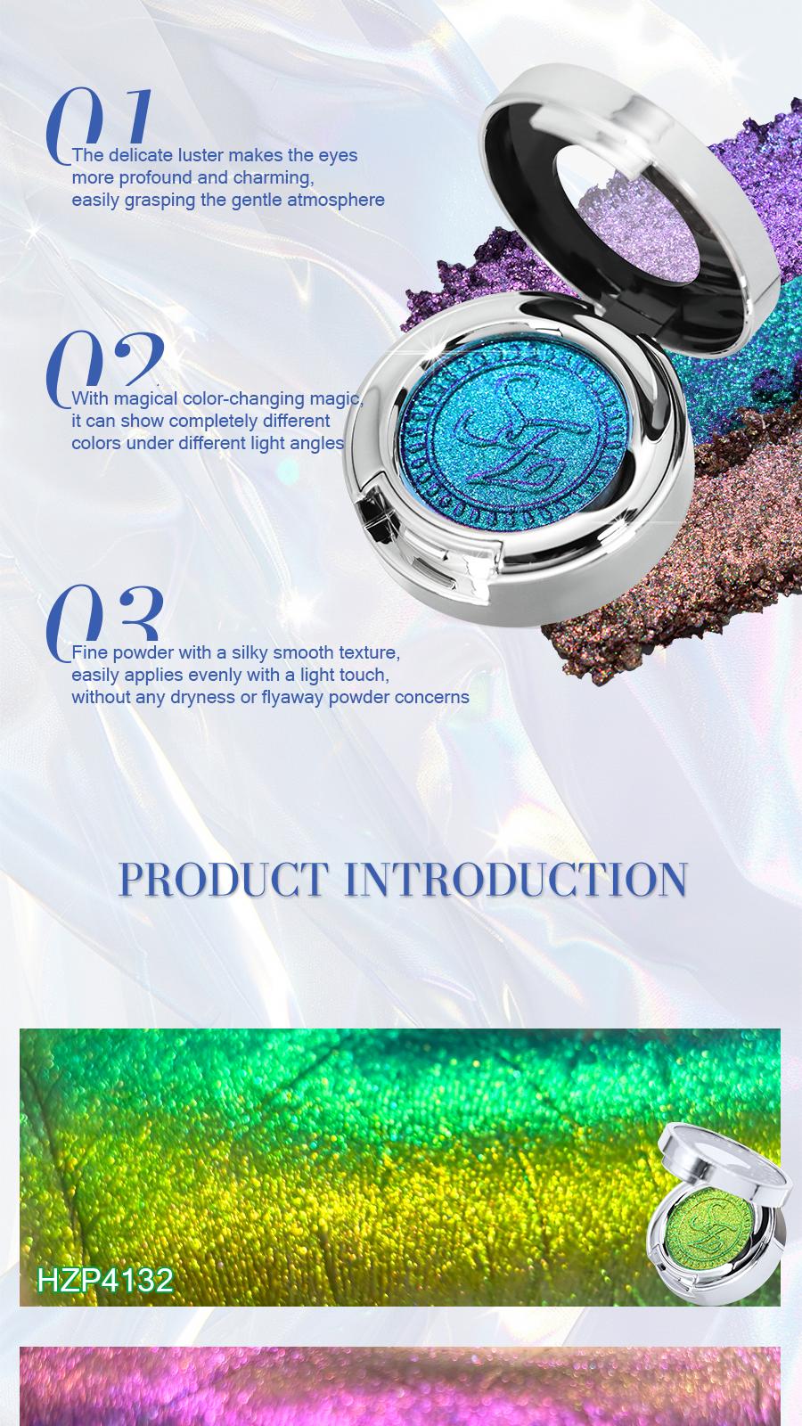 Chameleon Eyeshadow Highlighter Single Color Glitter Sparkling Colorful Shimmer Daily Light Makeup Eyeshadow Pearl and Colorful Pigment Palette