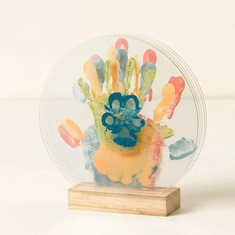 Layers of Love Family Handprint Kit, Personalized Prints Craft Kit for DIY Scrapbooking, Plexiglass Layered Display, 1-of-a-Kind Display Toy