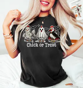 Halloween Chicken Shirt,Halloween Chick or Treat Shirt ,Ghost Chicken Shirt,Chicken Shirt
