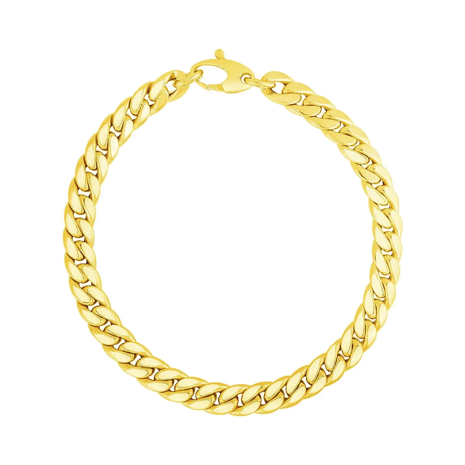 14K Yellow Gold Cuban Link Bracelet (5.90mm) – True Pure Gold