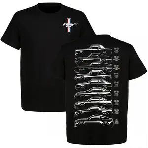 Ford Mustang Evolution T-Shirt, Iconic Muscle Car Series Tee, Great for Car Enthusiasts, Full Size, Full Color