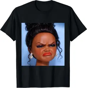 Angry Disgusted Black Doll Face Meme T-Shirt
