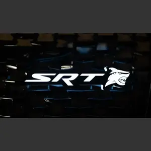 Habibis Carbon Flow Series SRT Shark Front Emblem Lights Full RGB Chasing Modes App Controlled Weather Resistant Plug and Play Car Decals for Decorations