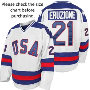 Hockey Jersey of USA 1980 Olympic Team Ice Hockey Jerseys Stitched Letters and Numbers Christmas gifts UglySweater