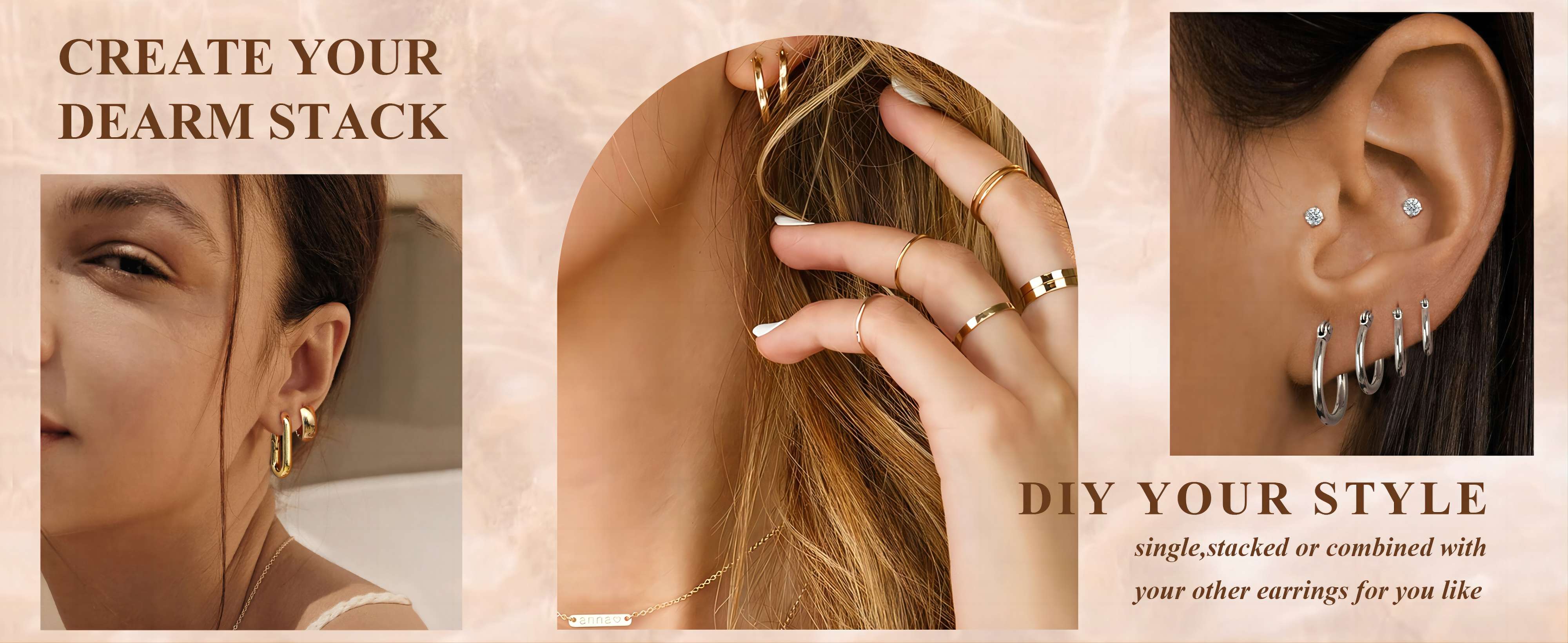 ORAZIO 4 Pairs Stainless Steel Hoop Earrings Set 10MM-20MM Cute Huggie Earrings for Women Hypoallergenic Jewelry Casual Trendy Fashion Earrings ORAZIO 4 Pairs Stainless Steel Hoop Earrings Set 10MM-20MM Cute Huggie Earrings for Women Hypoallergenic Jewelry Casual Trendy Fashion Earrings