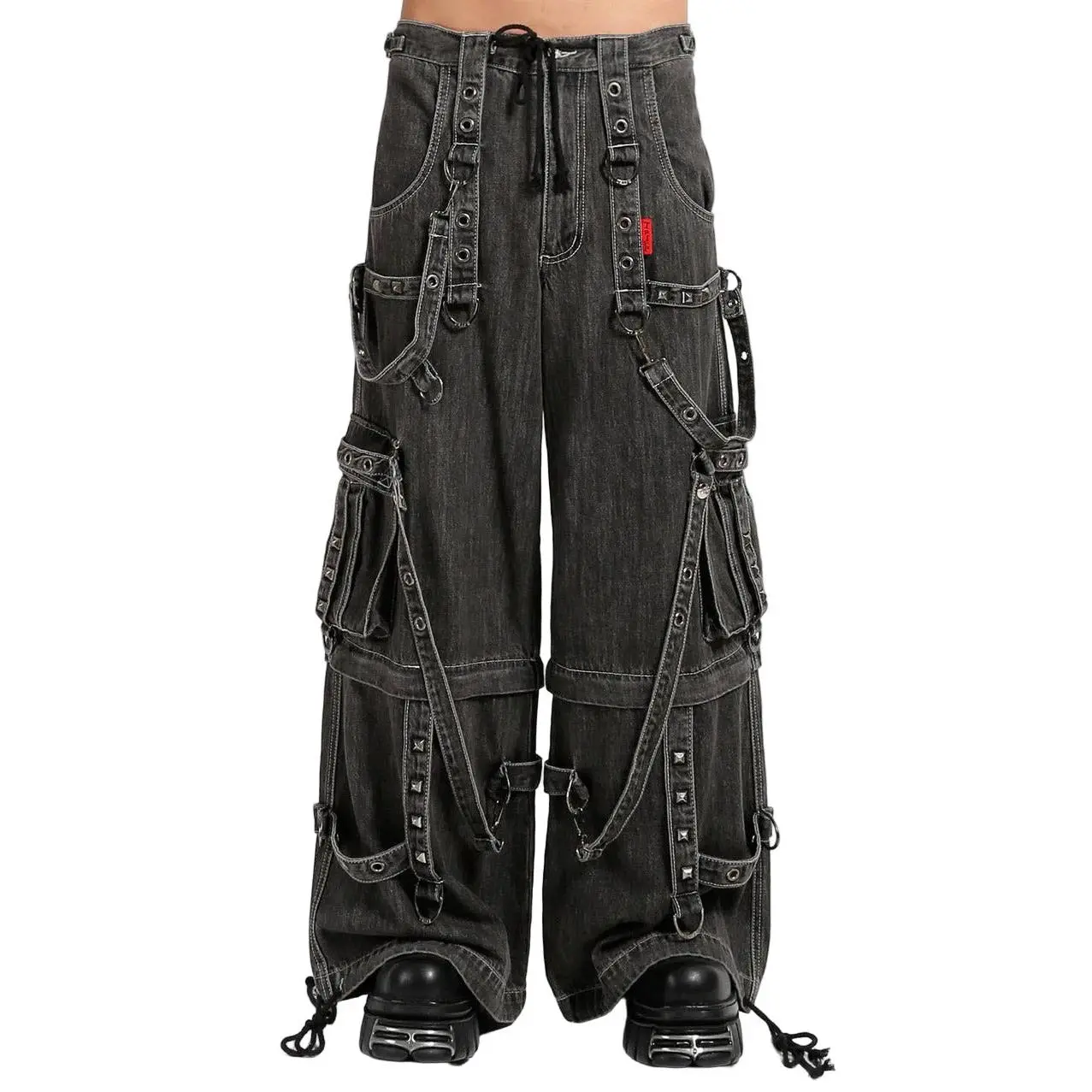 Tripp NYC Denim Strap Zip Off Pants [Black Denim] - TikTok Shop