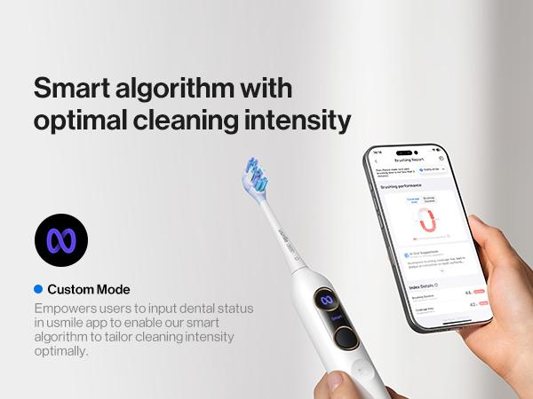 usmile Y20 PRO AI Powered Electric Toothbrush, Personalized Cleaning with 25x More Plaque Removal and 90-Day Battery Life