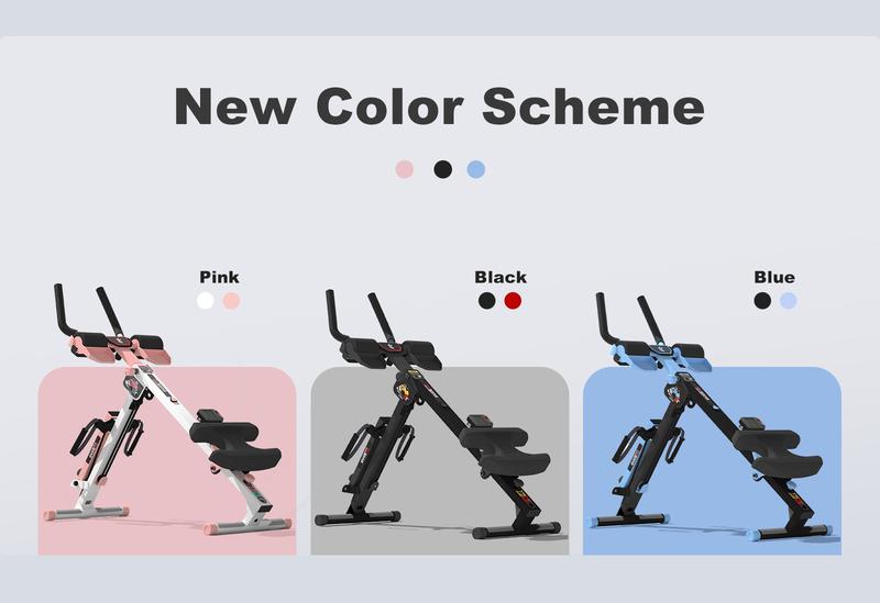 【February Deal】Tousains 3-in-1 Abmachine & Rowing Machine with Adjustable Height, Resistance Levels & LCD Display - Foldable, Stable Steel Frame, Core-Focused Moves & Functional Resistance Exercises