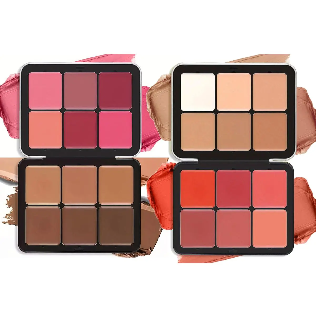 6 Color Concealer & 6 Color Blush Palette, Long Lasting Radiant Flawless Glow Makeup Palette, Facial Makeup Tools for Daily Use, Everyday Versatile Makeup, Summer Makeup