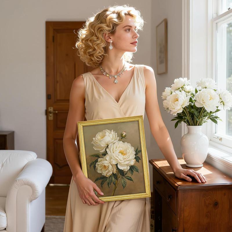 Vintage Picture Frames 11x14, Ornate Wall Picture Frame with Shock-Resistant Acrylic Cover for Residential, Hospitality Design, Exhibition, Christmas