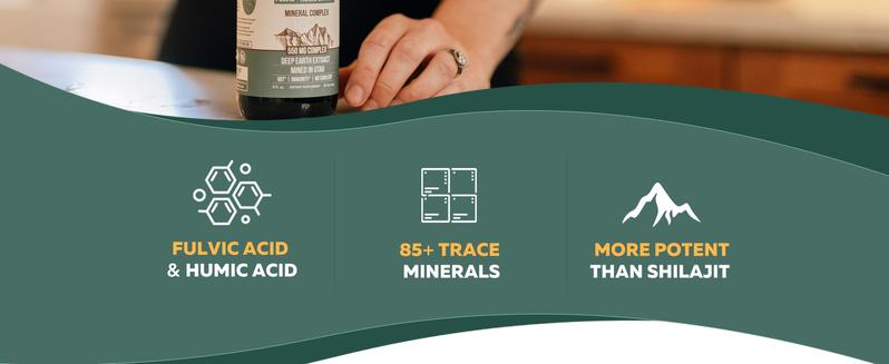 Flora Fulvic | Natural Trace Mineral Complex with Fulvic Acid & Humic Acid – 550 mg, Mined in Utah, Supports Gut Health & Digestion – 8 fl oz