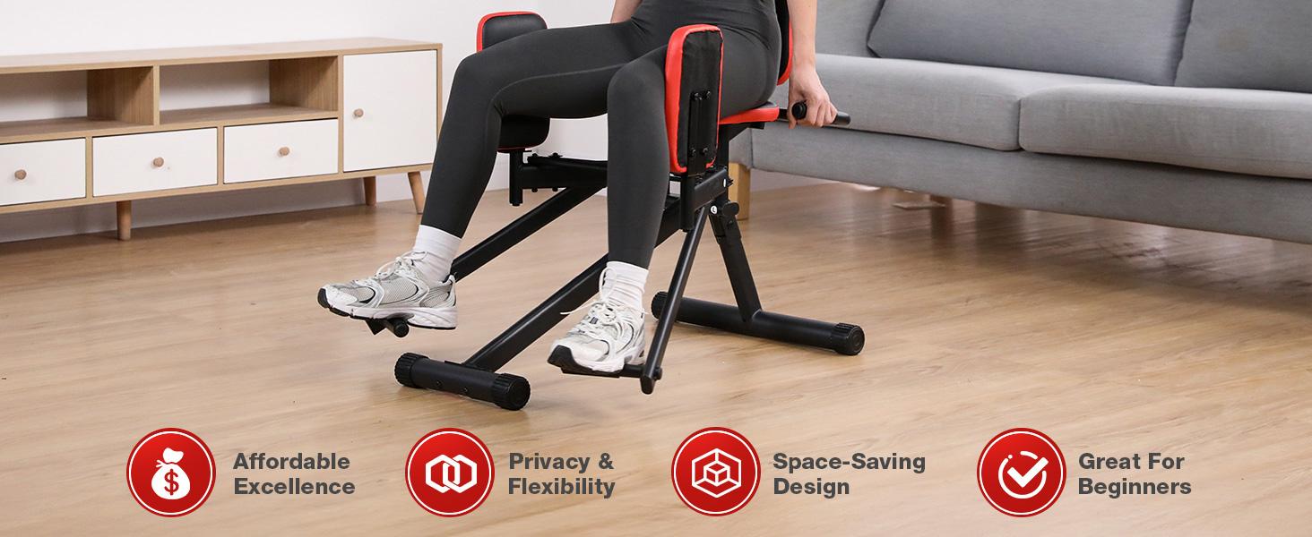 WARMOUNTS Hip Abductor Machine for Home Gym | Glute & Thigh Exercise Equipment, Outer Thigh Sculpting, Glute Machine for Women, Leg Abductor Machine, Booty Builder for Butt Workout