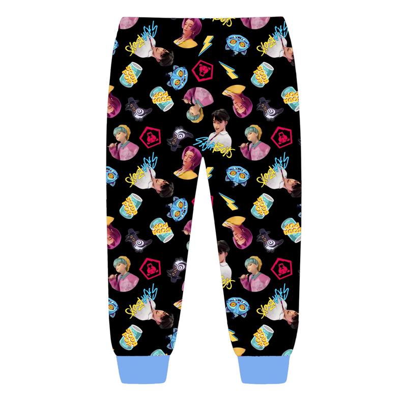 K-POP Demon Hunters Saja Boys Pyjamas Set GIRLS Jinu Abby Mystery Romance Baby HUNTR/X Fans Kids PS4 music party Cartoon tiger Merch Pajamas 3D Anime movie Print pjs Child Christmas Gift Teen fancy Nightwear Party sweatshirt Top Youtuber nighty homewear