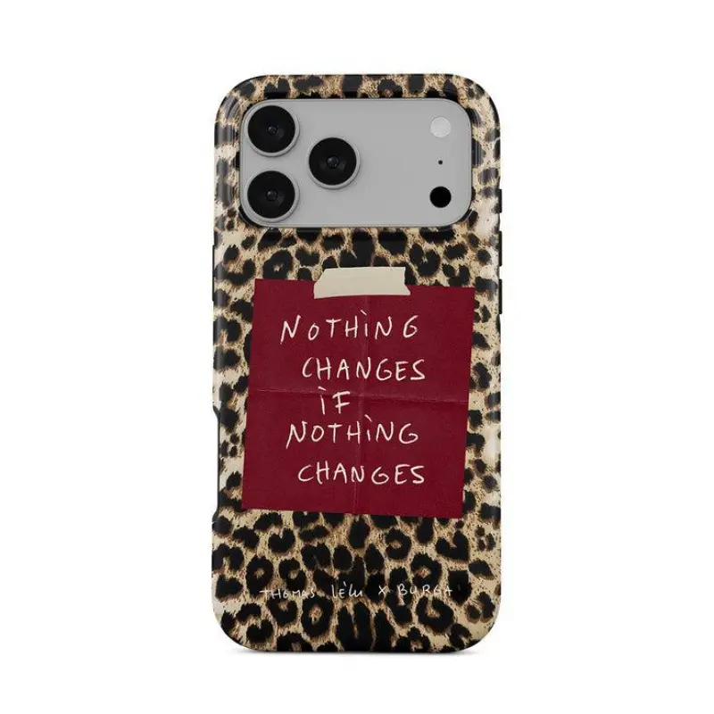 Customized Leopard Print Slogan Polycarbonate Smartphone Cover - 2-in-1 Glossy, Durable, Shockproof, Water Proof Handheld Cellphone Casing for iPhone 17/16/15/14/13/12/11/X & Select Devices, Ideal Holiday Gift