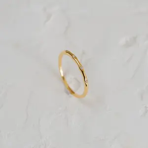 Juliet Diamond Ring by Caitlyn Minimalist - Thin Stacking Crystal Ring in Gold - Dainty Jewelry - Anniversary Gift for Girlfriend