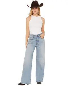 Kimes Ranch Women's Light Wash Zoey High Rise Wide Denim Jeans - Wje0000027-Bl035 Kimes Ranch Women's Light Wash Zoey High Rise Wide Denim Jeans - Wje0000027-Bl035