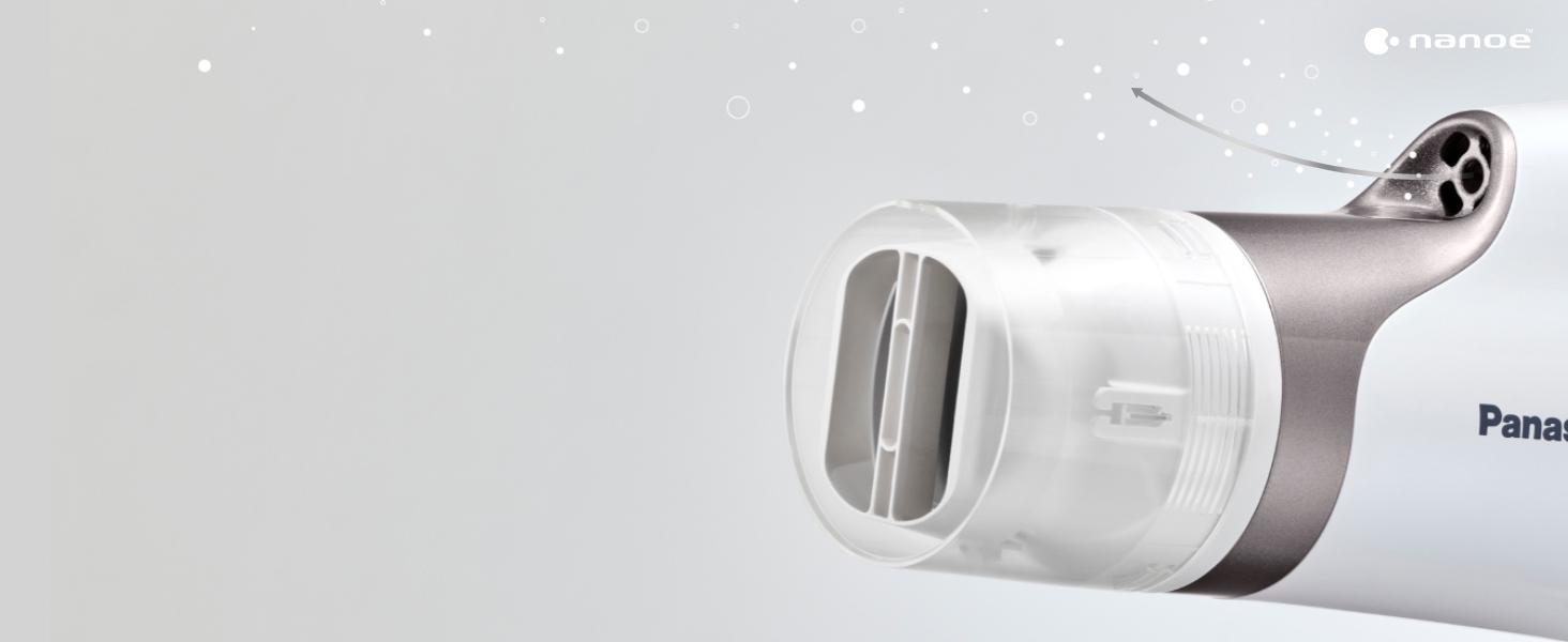 Panasonic nanoe Hair Dryer with Oscillating Quick-Dry Nozzle, Full-sized Diffuser and Concentrator Nozzle