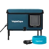 Blue Heated House + Heated Bowl