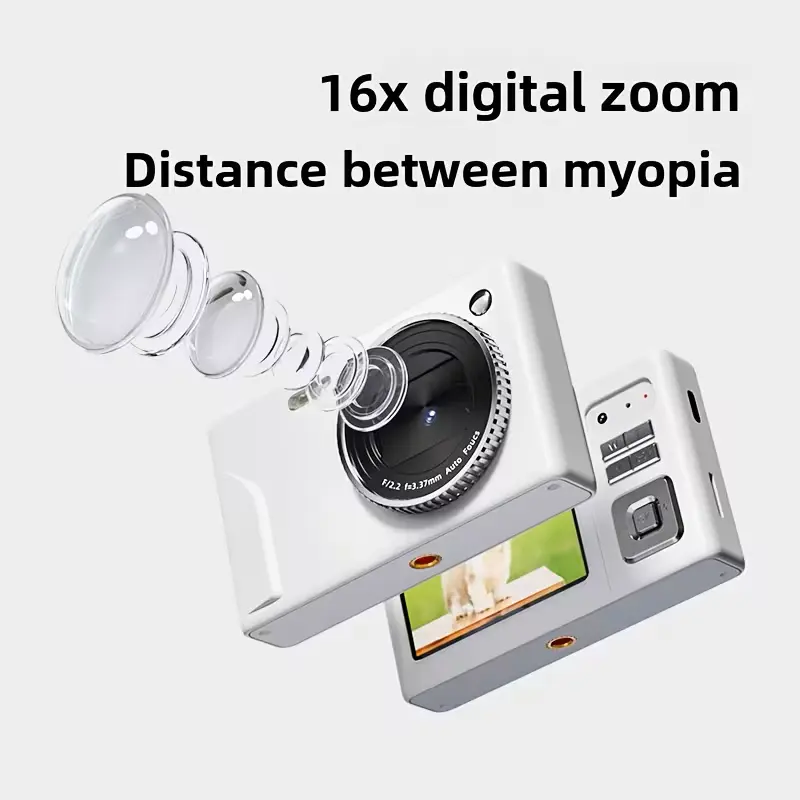 48MP Vintage-Style Digital Camera