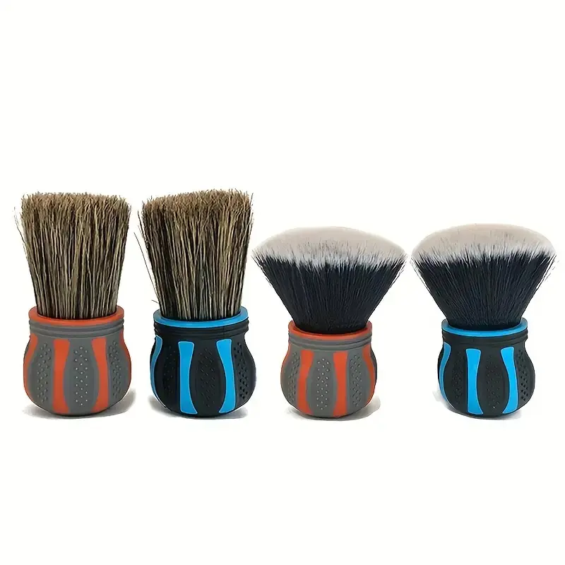 DEXH 2-Pack Ultra-Soft Bristle Curve Ball & Detail Brush Set - 2-Pack Kit, Car Wash Kit, Auto Accessories, Vehicle Detail Tools for Car Interior/Exterior, Tire Detailing, Storage Rack Compatible (Blue Black, Orange Black), Versatile Use
