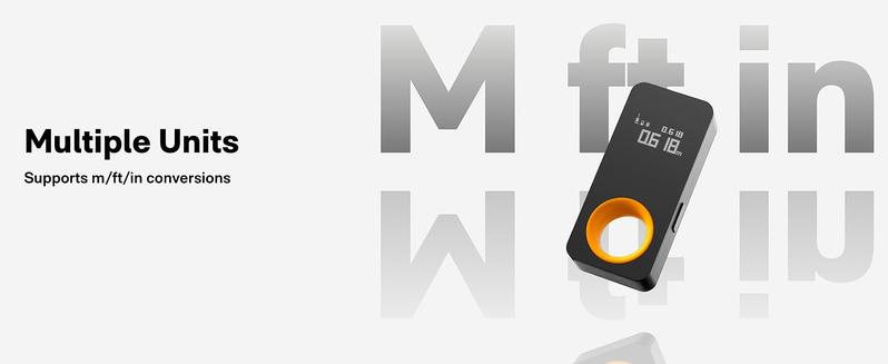 HOTO Laser Measuring Tool, Pocket-Size 98Ft Digital Laser Tape Measure ±2mm Accuracy, USB-C Rechargeable, OLED Display, Ft/M/in Unit Conversion, Real-time Data Sync, Cool Gadgets for Men & Home Use