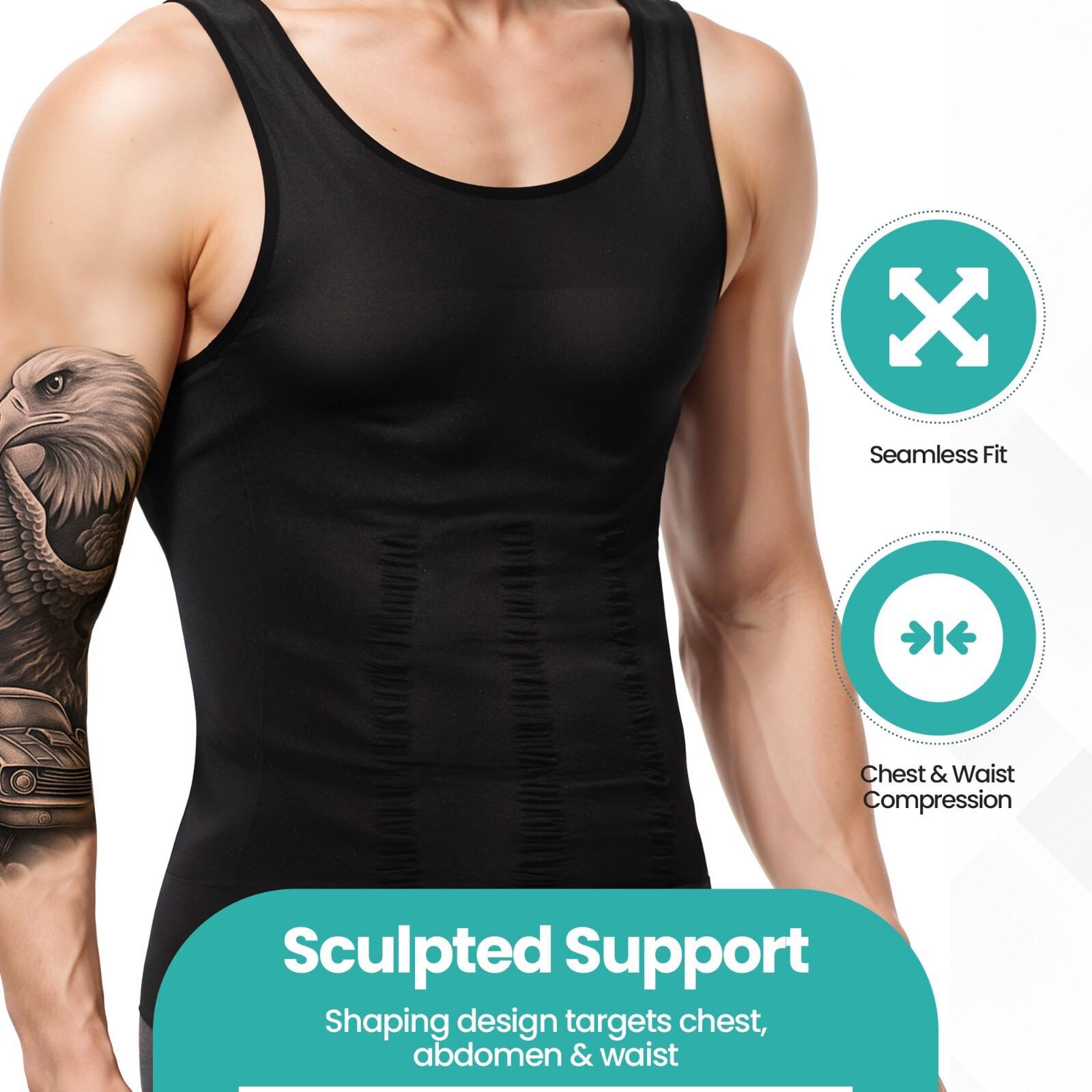 1/2/3/4 Pack Menswear Body Shaper Mens Compression Shirt Vest Shapewear Breathable Lightweight Stretchy Comfortable Activewear Workout Tank Tops Smooth Undershirt Soft Suits 1/2/3/4 Pack Menswear Body Shaper Mens Compression Shirt Vest Shapewear Breathable Lightweight Stretchy Comfortable Activewear Workout Tank Tops Smooth Undershirt Soft Suits
