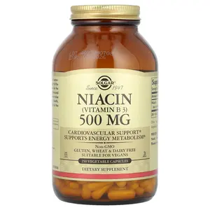 Solgar Niacin (Vitamin B3), 500 mg, 250 Vegetable Capsules