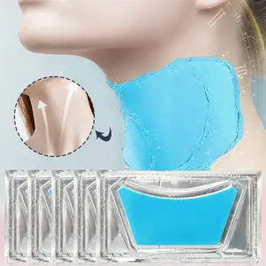 ROZINO Bio-Collagen & Retinol Neck Patches 5 Pcs for Skin Care Anti-Aging Treatment Enhances Collagen Production Firming Repairing Patches Cleanser Coconut Gel Hydrating Moisturizing Daily Intensive Peel Smoothing Moisturizer