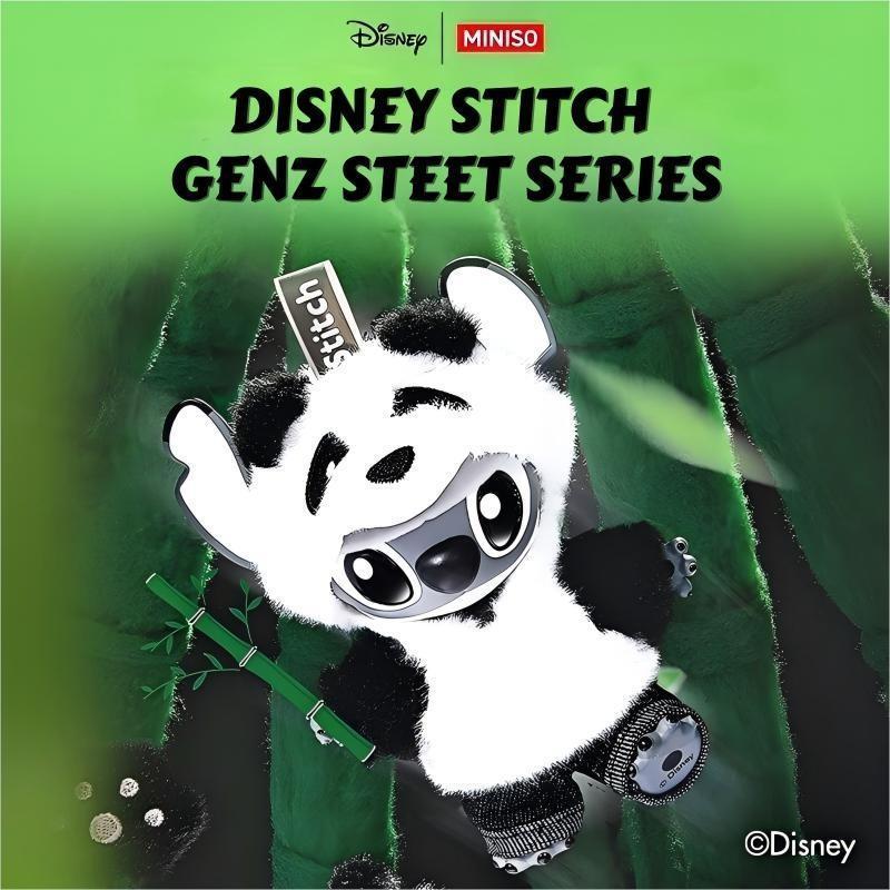 Disney Stitch Gen Z Street Style Series – Hang Card Edition Panda Plush | Removable Gloves & Fashion Outfits for Customizable Fun, A Poseable Collectible Blending Cool & Cute, Perfect Gift for Stitch Lovers,Best Gifts  genz street style Stuffed Animal