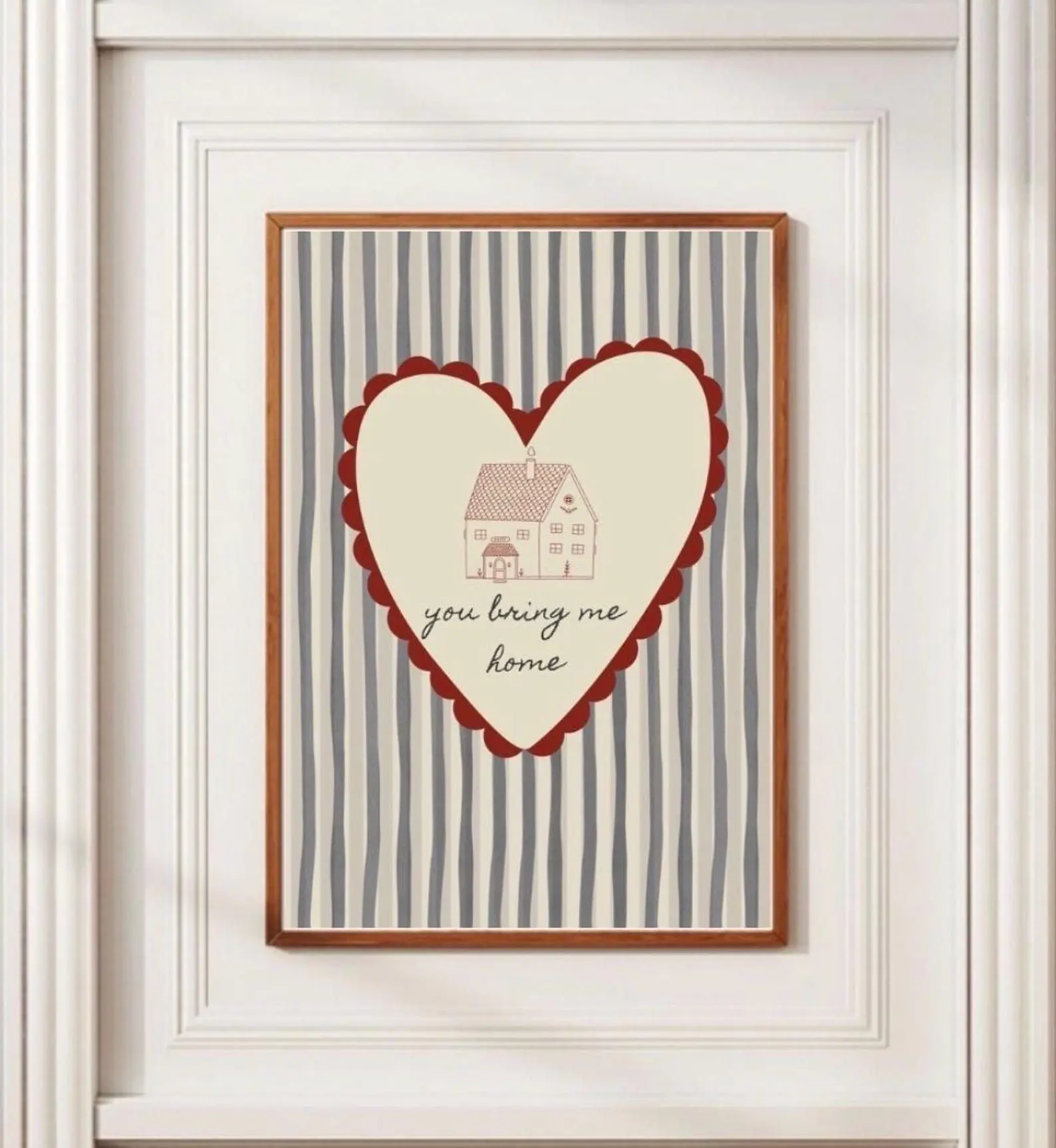 You bring me home print  Striped wall art  Romantic gallery wall decor  Lyric Print  Harry Styles inspired poster [Unframed - Only Print]