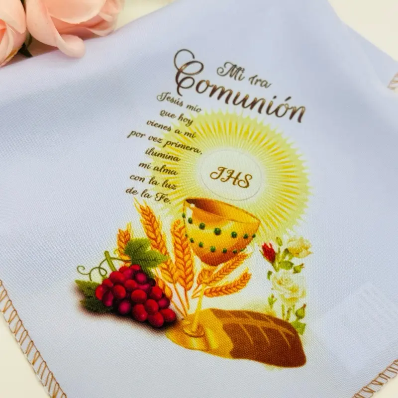 12pcs Water Absorbent Communion Servilletas, Festive Home & Party Supplies Accessory, First Communion Gifts & Favors