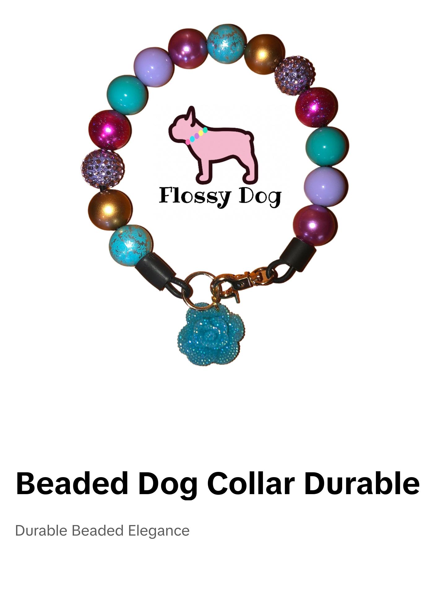 Under The Sea Beaded Dog Collar | Durable Puppy Necklace | Dog Pearls | Pearl Pet Collar | Custom Pet Jewelry