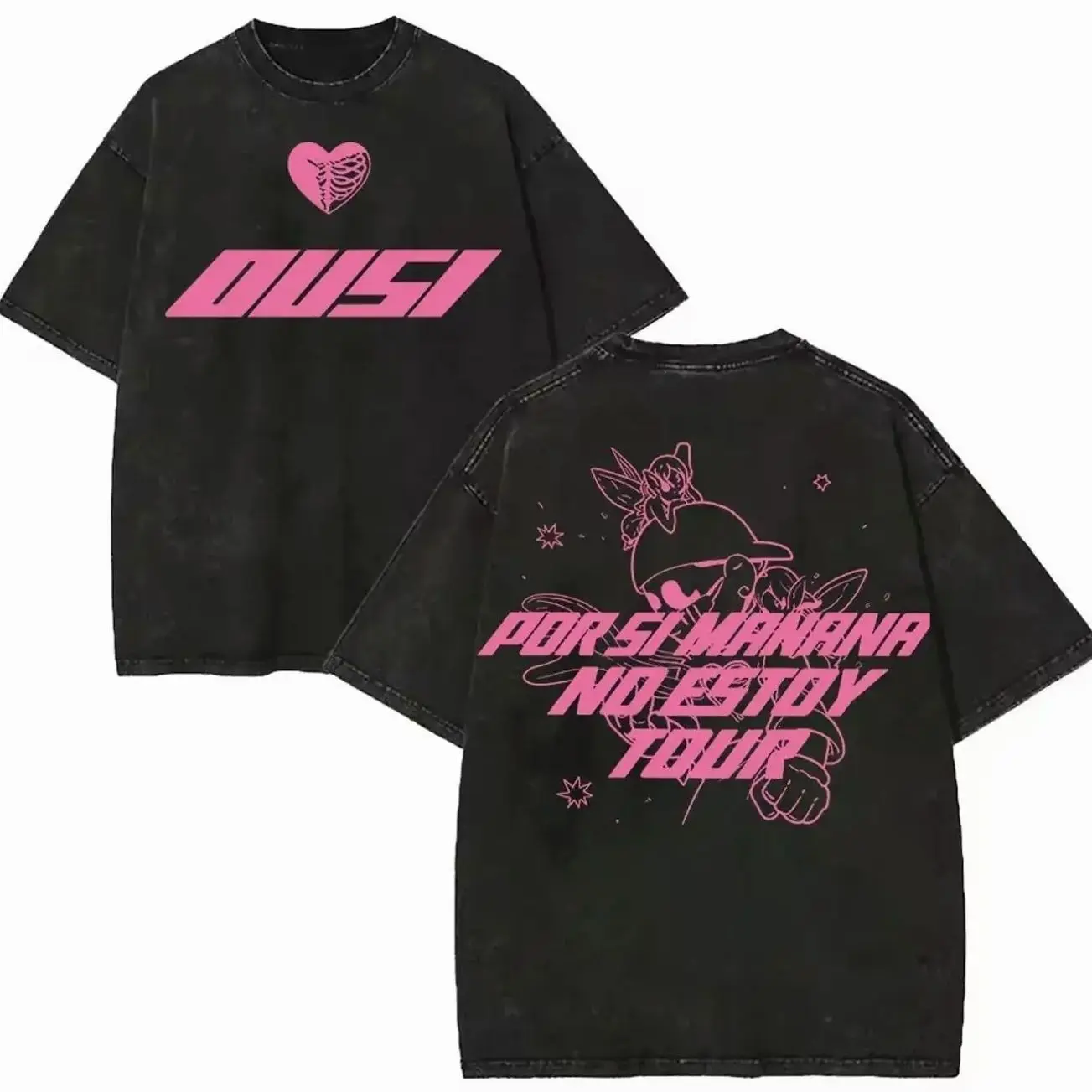 Ousi Por Si Mañana No Estoy Tour 2026 Washed Oversized Tee, Omar Courtz No Estoy World Tour 2026 Acid Wash Shirt, Ousi Fan Gift Shirt, Unisex Casual Top Tee EWH