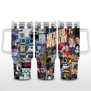 New Version #2 Heated Rivalry Romance 40oz Tumbler, Hollanov Couple Stainless Steel Tumbler, Hudson Williams Connor Storrie Cup, Movie Book Fans Gift