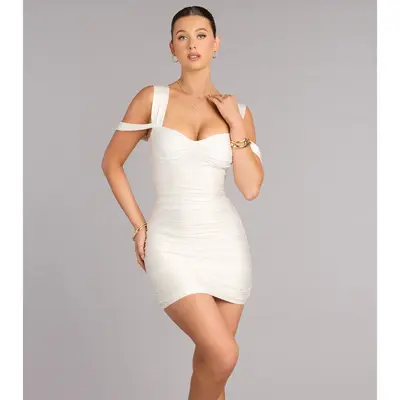 flawless allure cowl neck bodycon mini dress Flawless Allure Cowl Neck Bodycon Mini Dress