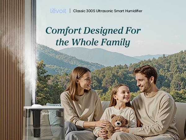 [live]LEVOIT Classic300s Top Fill Smart Humidifiers for Bedroom, (6L) Cool Mist Top Fill Essential Oil Diffuser for Baby & Plants, Quiet Sleep Mode,Gift