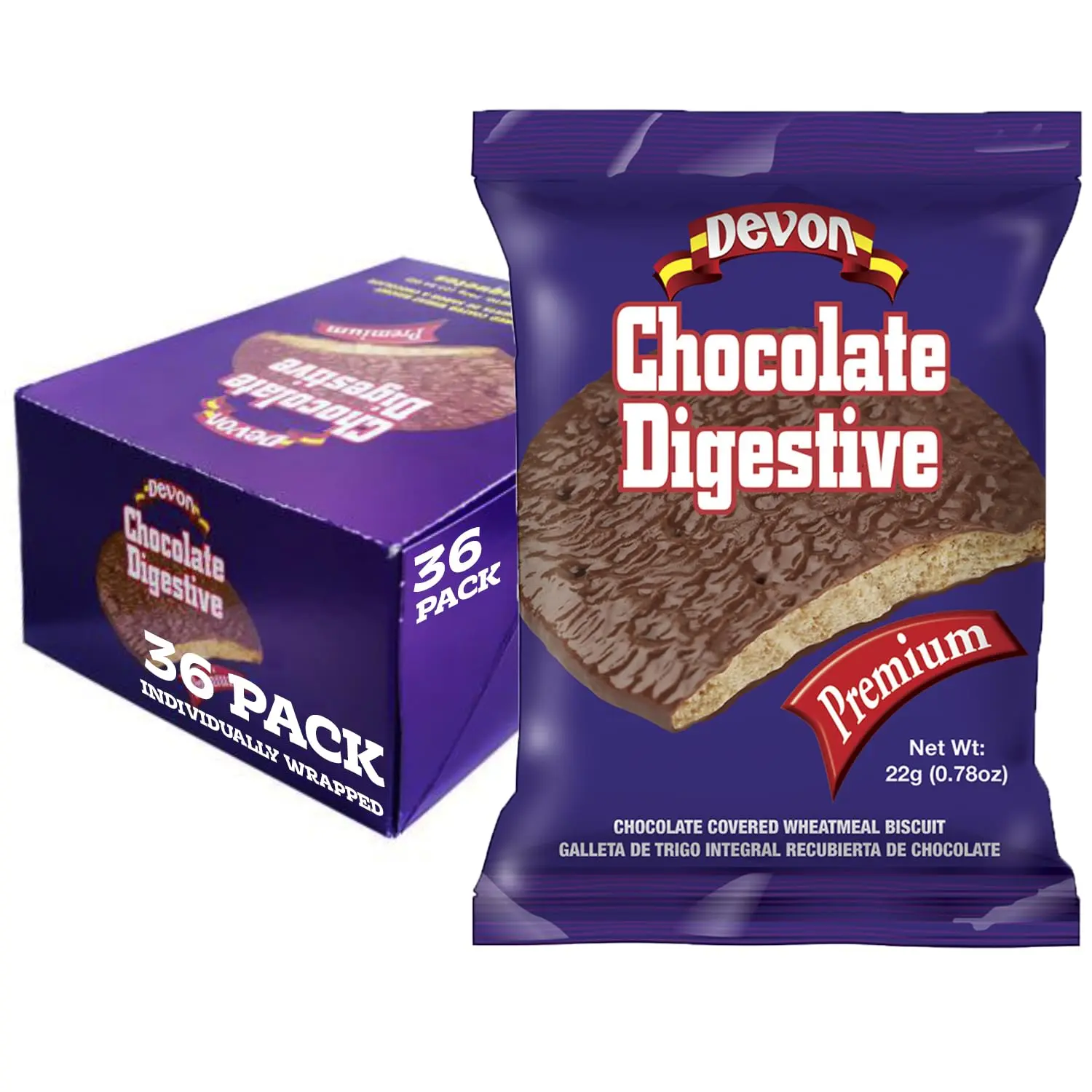 (36 Pk) Devon Chocolate Digestives 22g