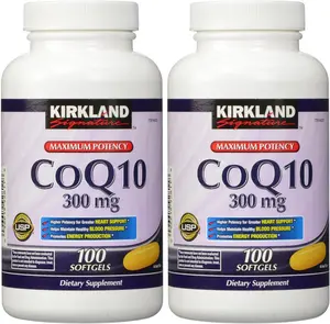 Kirkland CoQ10 Supplement 300 mg Softgels – 100 Count (Pack of 2)