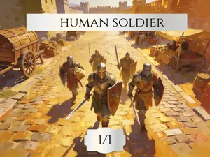 MTG Human Soldier Token Sticker