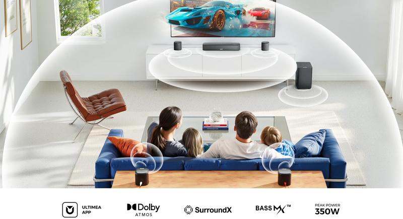 ULTIMEA Aura A60 7.1-Channel Dolby Atmos Sound Bar with Bluetooth: Immersive Audio for Home Theater, Smartphones, & Home Parties. Pre-order Now. Springtok