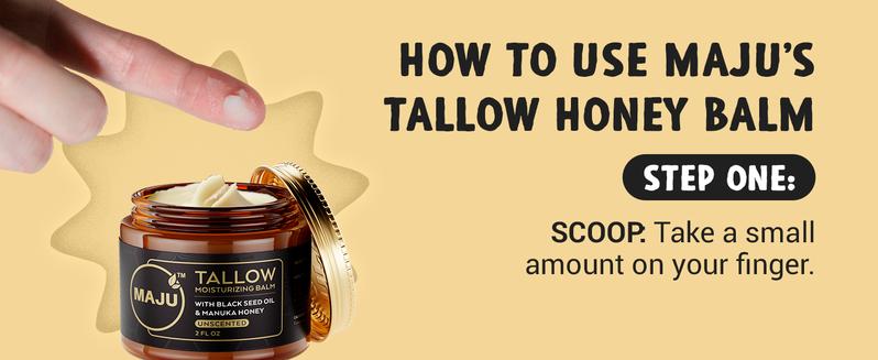 MAJU Tallow Black Seed Honey Balm, 2 FL OZ, Grassfed Beef Tallow, Manuka Honey, Organic Black Seed Oil & Beeswax, Gentle Moisturizer for All Skin Types, Radiant Hydrated Skin Care - Deeply Moisturizing MAJU Tallow Black Seed Honey Balm, 2 FL OZ, Grassfed Beef Tallow, Manuka Honey, Organic Black Seed Oil & Beeswax, Gentle Moisturizer for All Skin Types, Radiant Hydrated Skin Care - Deeply Moisturizing