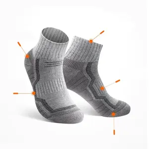 Sports wool socks for men, running and cycling, thickened and warm, mountain climbing socks for women, hiking, odor-resistant, with towel-like bottoms