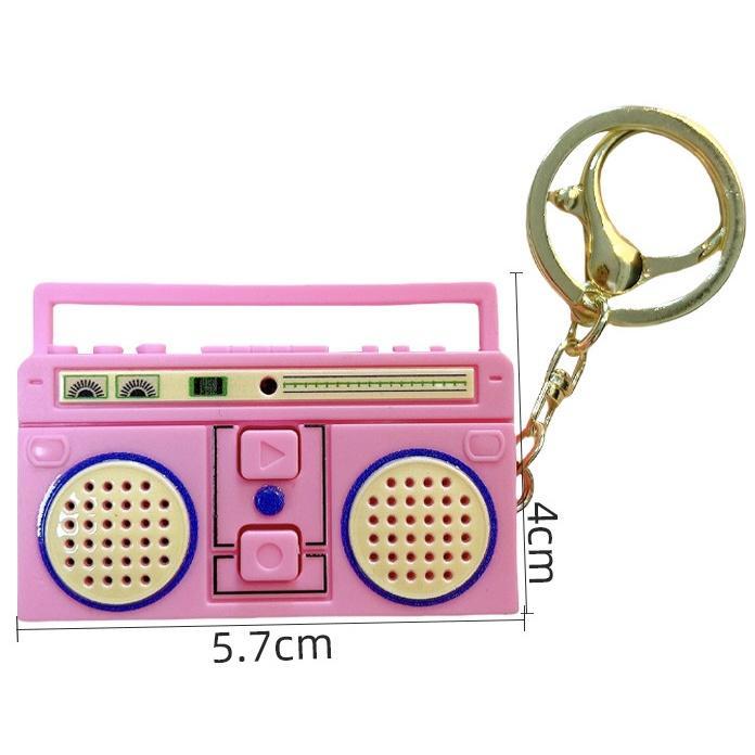Recording Box 60s Mini Recorder Creative Keychain for Love Messages, Daily Memos and Capturing Song Covers, Ideal Couple Gift and Birthday Gift