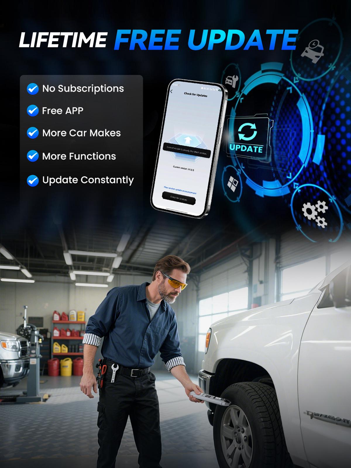 THINKCAR VENU-i Pro TPMS Programming Tool Tire Pressure Detector Diagnose/Activate/Relearn/Program Sensors, Work with THINKCAR Tablet Scanners OBD2 Scanner