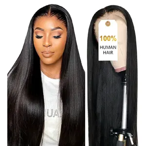 26 inches lace frontal wig straight human hair, lace HD Brazilian hair 180 density