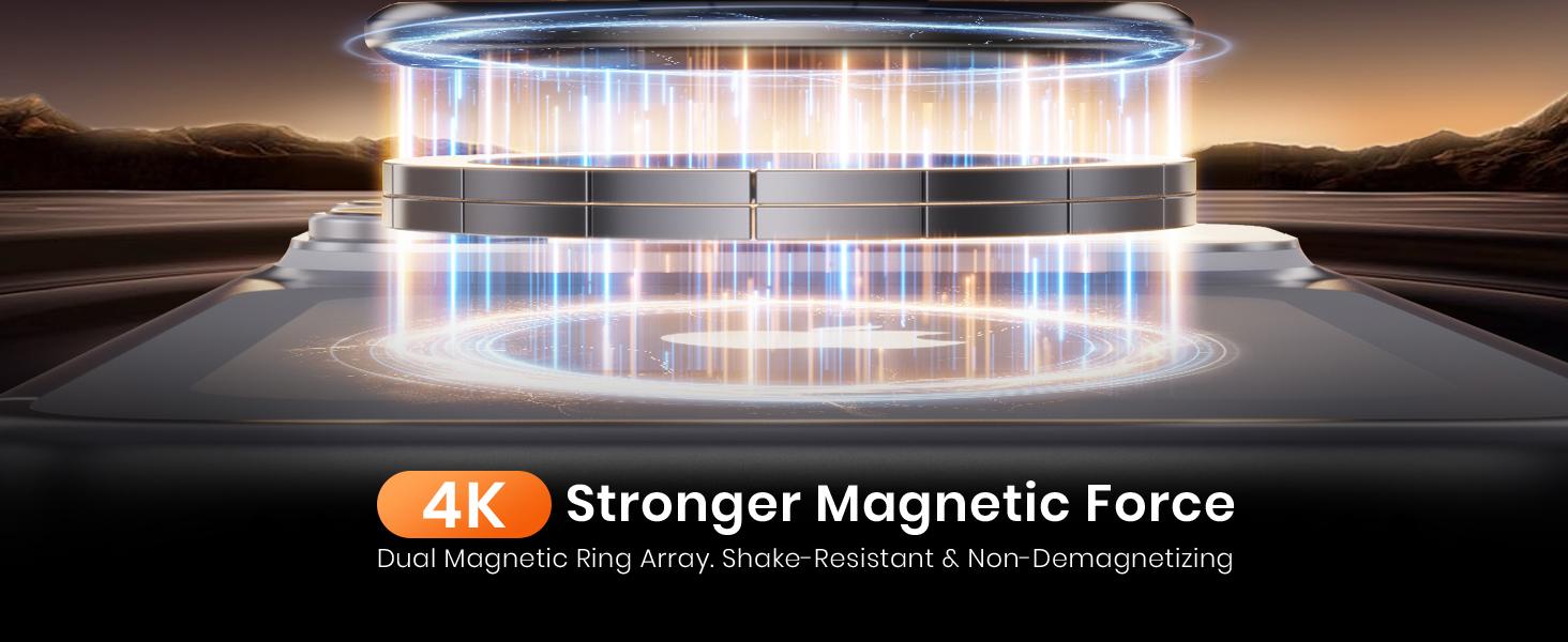 Vacuum Magnetic Phone Holder for Car 360° Adjustable Magsafe Car Mount Strong Suction for iPhone 17/16/15/14 & Android One-Hand Use Secure Hold